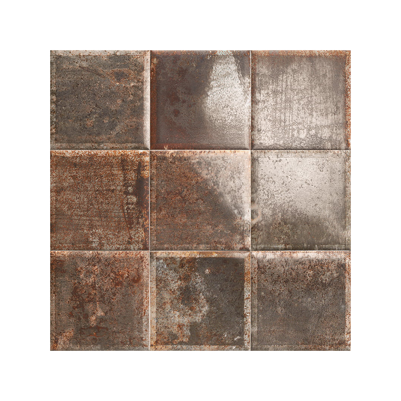 Tin tile noir brillant 20X20 cm carrelage Effet Metal