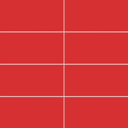 Chroma rouge mat 15X30 cm carrelage Effet Monocouleur