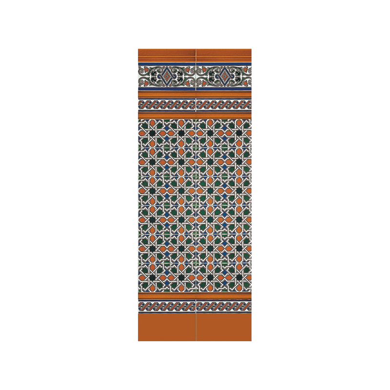 Nerja multicouleur brillant 14X28 cm carrelage Effet Tuile andalouse