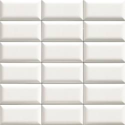 Bumpy blanc brillant 10X20 cm carrelage Effet Metal