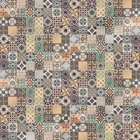 Décor Messina multicouleur brillant 15X30 cm carrelage Effet Traditionnel