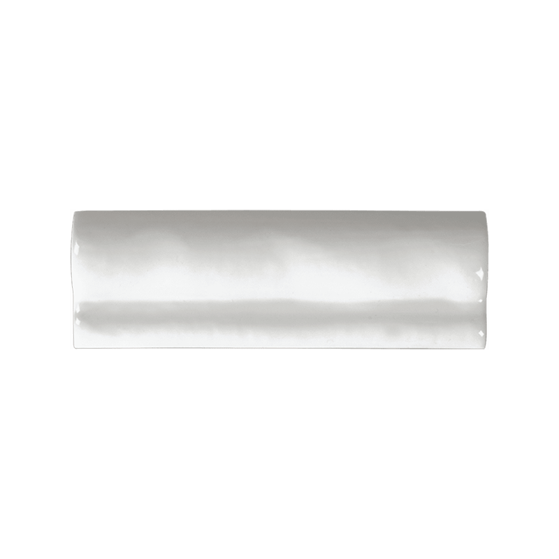 Moldura Antic blanc brillant 5X15 cm carrelage Effet Monocouleur