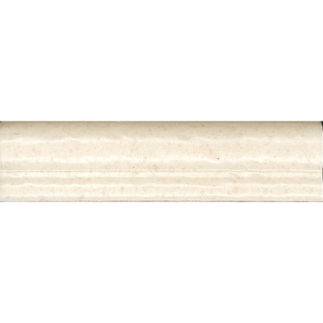 Moldura Litos blanc satiné 5X20 cm carrelage Effet Pierre