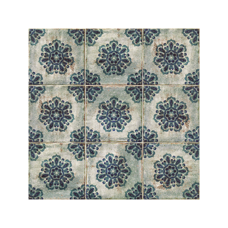 Décor Vechio multicouleur satiné 20X20 cm carrelage Effet Céramique