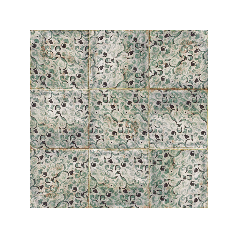 Décor Savona multicouleur satiné 20X20 cm carrelage Effet Traditionnel