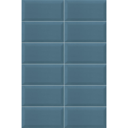 Plus Bissel bleu gris brillant 10X20 cm carrelage Effet Métro