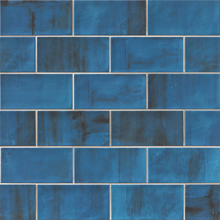 Verona 10 bleu brillant 10X20 cm carrelage Effet Thickness 9mm