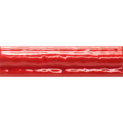 Moldura Vitta rouge brillant 5X20 cm carrelage Effet Traditionnel