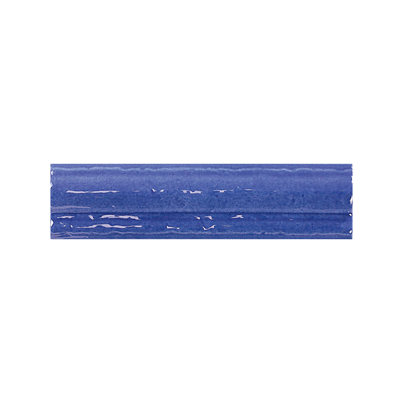 Moldura Vitta bleu brillant 5X20 cm carrelage Effet Blanc & noir