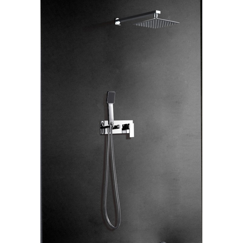 Imex ensemble de douche monocommande encastré chrome série norway