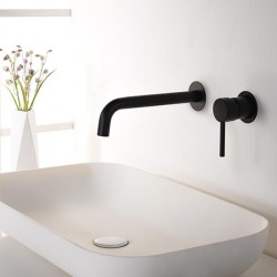 Imex robinet de lavabo encastrable série etna noir mat