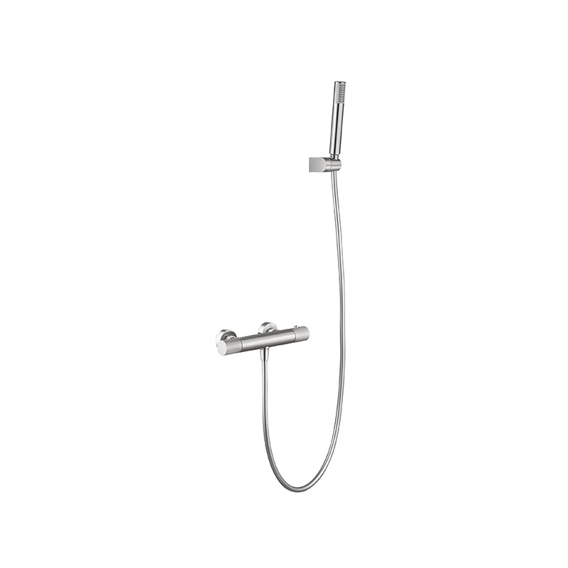 Imex mitigeur thermostatique de douche série Line coloris nickel brossé