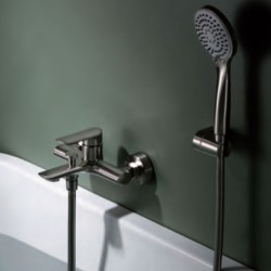Imex robinets de bain et douche monocommande série Ural coloris nickel brossé