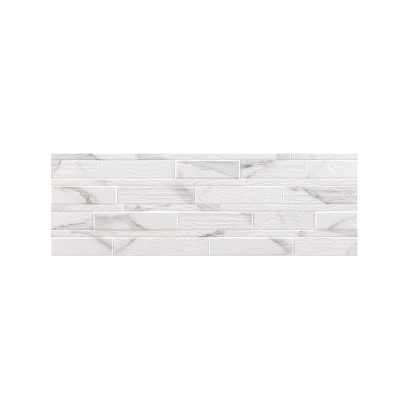 Godina Blanc 30X90 cm mosaic Effet Marbre