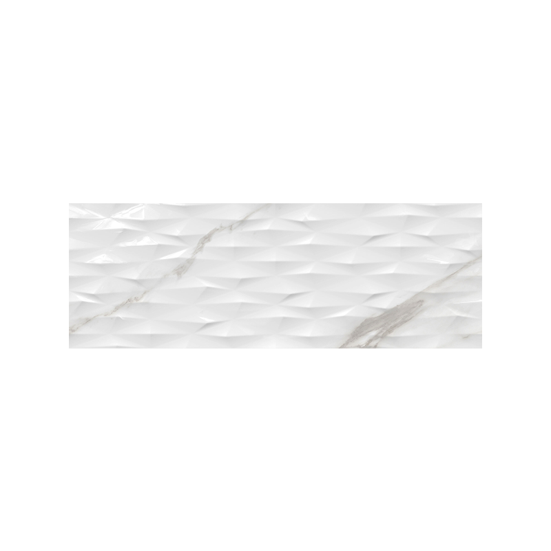 Carrara Prisma Gloss wit Glossy 31,6X90 cm tegel Marmer effect