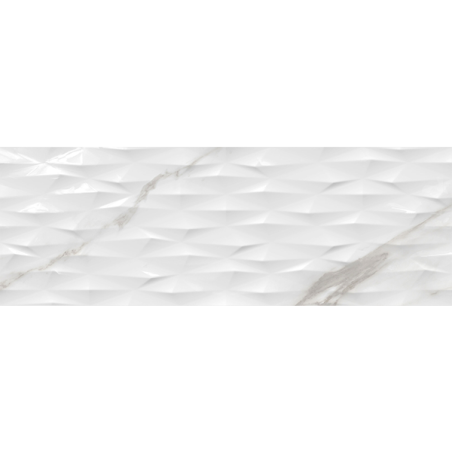 Carrara Prisma Gloss wit Glossy 31,6X90 cm tegel Marmer effect