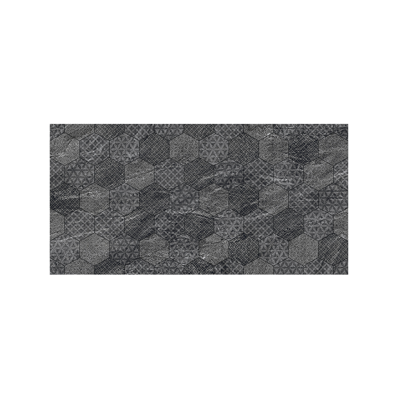 Décor Zendra noir mat 60X120 cm carrelage Effet Pierre