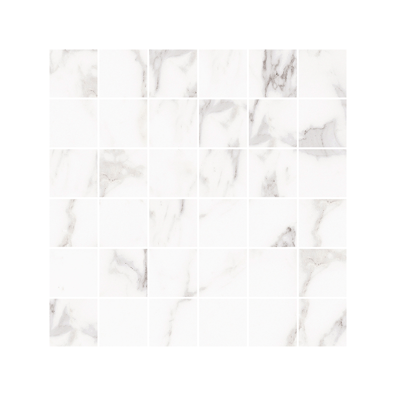 Mosaïque Malla Platina blanc mat 30X30 cm Effet Marbre