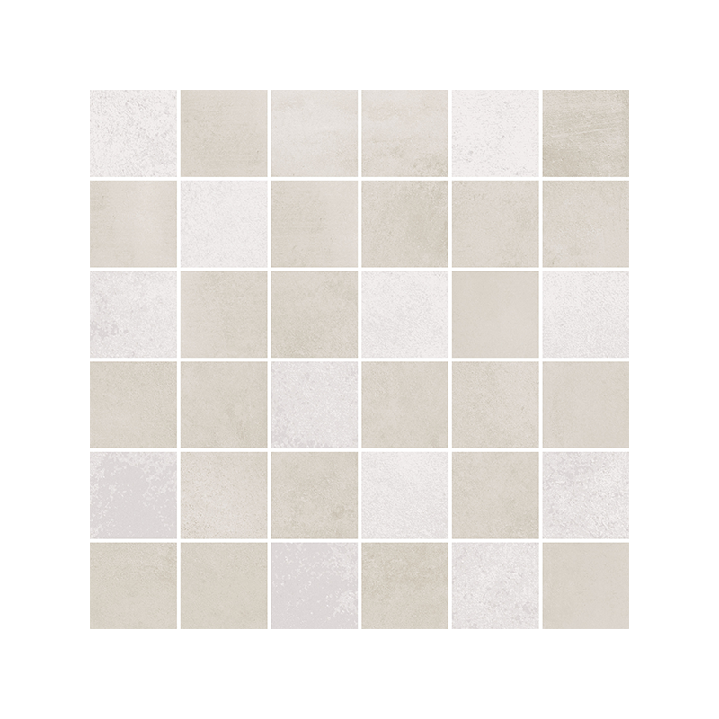 Mosaïque Malla Madox blanc-arena mat 30X30 cm Effet Ciment