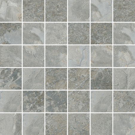 Mosaïque Ardesia Malla gris mat 30X30 cm Effet Pierre