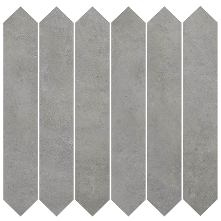 Mosaïque Picket Madox anthracite mat 29,7X29,7 cm Effet Ciment