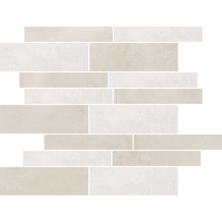 Mosaïque Mureto Madox blanc-arena mat 28,5X37,4 cm Effet Ciment