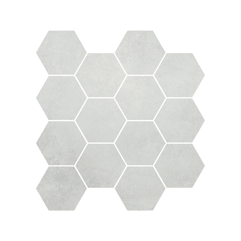 Mosaïque Madox hexagonale gris mat 28,3X26,5 cm Effet Ciment