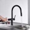 Imex robinet de cuisine monocommande rétractable série turin noir mat