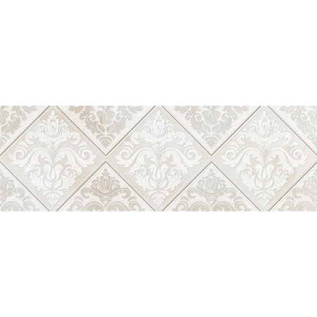 Décor Navona crème mat 30X90 cm carrelage Effet Marbre