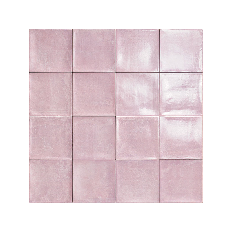 Nazari rose brillant 15X15 cm carrelage Effet Ciment