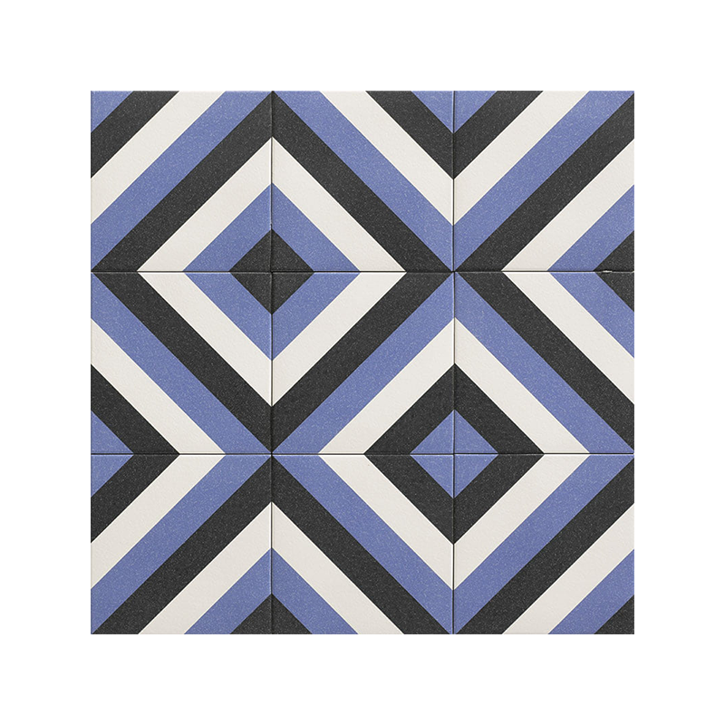 Dublin bleu mat 20X20 cm carrelage Effet Ciment